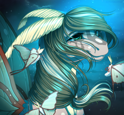 Size: 1280x1189 | Tagged: safe, artist:kittehkatbar, oc, oc only, mothpony, original species, bust, portrait, solo