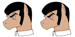 Size: 1120x555 | Tagged: safe, artist:combatkaiser, bust, duke togo, golgo 13, ponified, portrait, solo