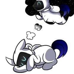 Size: 3000x3000 | Tagged: safe, artist:voraire, oc, oc only, earth pony, pony, astronaut, cosmonaut, dream, reference sheet, simple background, sleeping, solo, space, spacesuit, transparent background