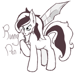 Size: 646x624 | Tagged: safe, artist:trippiehippie, oc, oc only, oc:runny pen, black and white, grayscale, ink, legends of equestria, pen