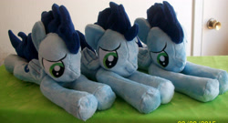 Size: 3320x1799 | Tagged: safe, artist:siamchuchusplushies, soarin', custom, irl, photo, plushie