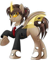 Size: 963x1200 | Tagged: safe, artist:exceru-karina, oc, oc only, changeling, blank flank, brown changeling, business suit, businessmare, clothes, female, simple background, solo, suit, transparent background