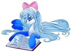 Size: 1146x843 | Tagged: safe, artist:blackfreya, oc, oc only, pony, unicorn, book, simple background, solo, transparent background