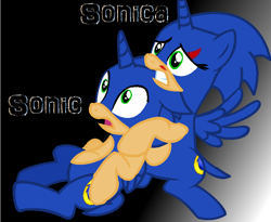 Size: 858x704 | Tagged: safe, artist:sonic5100, alicorn, pony, alicornified, ponified, rule 63, sonic the hedgehog, sonic the hedgehog (series)