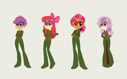 Size: 1024x645 | Tagged: safe, apple bloom, babs seed, scootaloo, sweetie belle, equestria girls, teenage mutant ninja turtles