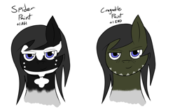 Size: 1600x1000 | Tagged: safe, artist:facade, oc, oc only, oc:facade, fallout equestria, face paint, solo