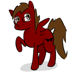 Size: 500x500 | Tagged: safe, artist:eggrole7, oc, oc only, oc:maroon, maroon, raised hoof, solo