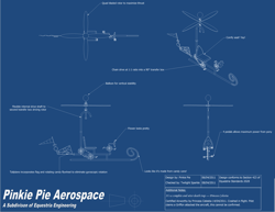 Size: 4727x3658 | Tagged: safe, artist:deathaura40s, blueprint, diagram, engineering, flying contraption, flying machine, helicopter, monochrome, pedalcopter, this will end in tears and/or death