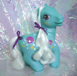 Size: 547x540 | Tagged: safe, artist:princessxena1027, night glider (g1), g1, g3, custom, g1 to g3, generation leap, solo, toy