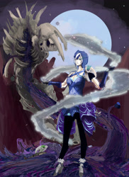 Size: 3442x4731 | Tagged: safe, derpibooru import, nightmare moon, human, humanized, solo