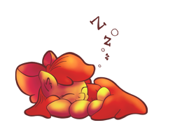 Size: 800x600 | Tagged: safe, artist:bobdude0, artist:xhazxmatx, apple bloom, adorabloom, cute, eyes closed, prone, simple background, sleeping, smiling, solo, transparent background, zzz