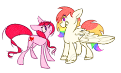 Size: 490x294 | Tagged: safe, artist:masis509, oc, oc only, oc:rainbow sky, oc:ribbon bow