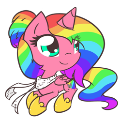 Size: 1024x1024 | Tagged: safe, artist:piichu-pi, oc, oc only, alicorn, pony, alicorn oc, chibi, cute, solo