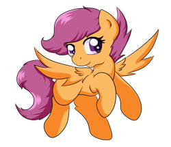 Size: 1846x1588 | Tagged: safe, artist:alazak, scootaloo, pegasus, pony, female, simple background, smiling, solo, transparent background