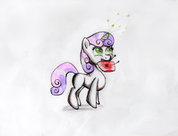 Size: 3250x2500 | Tagged: safe, artist:epiclunadragon, sweetie belle, pony, unicorn, female, filly, solo