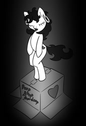 Size: 740x1080 | Tagged: safe, betty boop, black and white, crossover, grayscale, old timey, ponified, solo