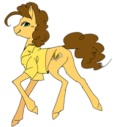 Size: 599x670 | Tagged: safe, artist:pasikon, cheese sandwich, earth pony, pony, brown mane, male, orange coat, solo, stallion