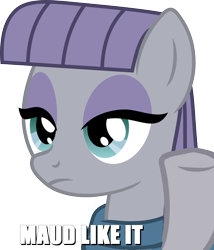 Size: 1024x1196 | Tagged: safe, artist:qewerka, maud pie, image macro, meme, raised hoof, simple background, solo, transparent background