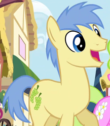 Size: 662x763 | Tagged: safe, screencap, daisy, flower wishes, goldengrape, sir colton vines iii, pinkie pride, background pony