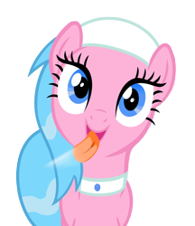 Size: 1280x1482 | Tagged: safe, artist:umbra-neko, aloe, aloebetes, cute, fourth wall, licking, licking ponies, solo, vector