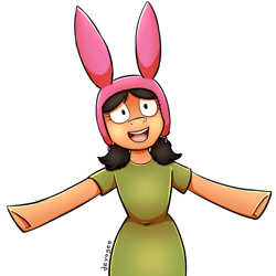 Size: 720x720 | Tagged: safe, artist:deyogee, bob's burgers, crossover, louise belcher, ponified, solo