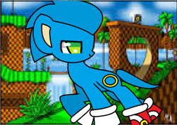 Size: 842x596 | Tagged: safe, artist:xxsketchywingxx, pony, ponified, solo, sonic the hedgehog, sonic the hedgehog (series)