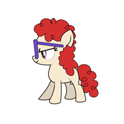 Size: 1000x1000 | Tagged: safe, artist:samey90, twist, filly, glasses, missing cutie mark, smirk