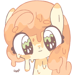 Size: 800x800 | Tagged: safe, artist:wasu, carrot top, golden harvest, goo pony, original species, cute, cutie top, pixiv, solo