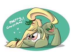 Size: 2048x1536 | Tagged: safe, artist:melodenesa, oc, oc only, christmas, holly, holly mistaken for mistletoe, solo