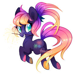 Size: 595x590 | Tagged: safe, artist:tsurime, oc, oc only, oc:sparkler, earth pony, pony, adoptable, female, freckles, mare, ponytail, simple background, solo, sparkler (firework), transparent background