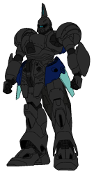 Size: 540x1000 | Tagged: safe, artist:combatkaiser, changeling, ccms-03 bugu, crossover, g-saviour, mecha, mobile suit, recolor, simple background, transparent background