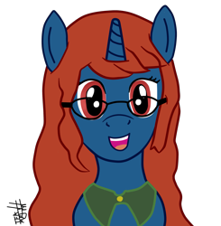 Size: 2343x2393 | Tagged: safe, artist:multi-faceted, oc, oc only, oc:lexy eileen, glasses, solo