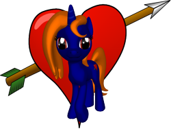 Size: 1280x960 | Tagged: safe, oc, oc only, oc:heart taker, pony, unicorn, 3d, 3d pony creator, cutie mark, looking at you, simple background, transparent background