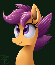 Size: 720x848 | Tagged: safe, artist:php92, scootaloo, bust, portrait, simple background, solo