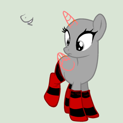 Size: 894x894 | Tagged: safe, artist:queenbodacia, base, clothes, socks, solo, striped socks