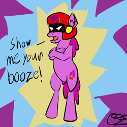 Size: 780x780 | Tagged: safe, artist:gallifreyanequine, berry punch, berryshine, pony, bipedal, captain falcon, speedpaint, standing