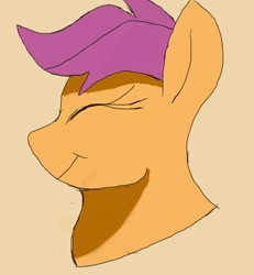 Size: 700x756 | Tagged: safe, artist:spartan pony, scootaloo, pegasus, pony, eyes closed, smiling