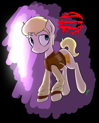 Size: 1549x1929 | Tagged: safe, artist:wuzzlefluff, clothes, hotline miami, jacket, ponified, solo, video game
