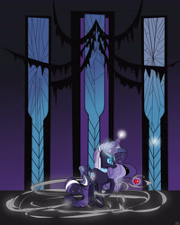 Size: 3893x4866 | Tagged: safe, artist:dsana, derpibooru import, nightmare rarity, fire ruby, solo