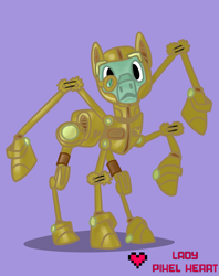 Size: 2905x3668 | Tagged: safe, artist:ladypixelheart, robot, crossover, high res, nordom, planescape torment, ponified, solo