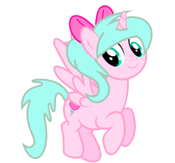 Size: 5900x5500 | Tagged: safe, artist:drfatalchunk, oc, oc only, oc:cotton candy, alicorn, pony, absurd resolution, alicorn oc, bow, solo