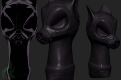 Size: 1069x704 | Tagged: safe, artist:allyster-black, derpibooru import, 3d, concept, gas mask
