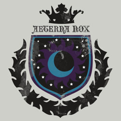 Size: 550x550 | Tagged: safe, artist:dfragrance, clothes, coat of arms, gray background, heraldry, latin, merchandise, motto, new lunar republic, redbubble, shirt, simple background, sticker