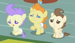 Size: 1024x598 | Tagged: safe, artist:3d4d, cream puff, pound cake, pumpkin cake, pony, baby, baby pony