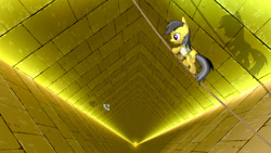 Size: 1920x1080 | Tagged: safe, artist:gigasparkle, daring do, abyss, chasm, pit, solo, tightrope