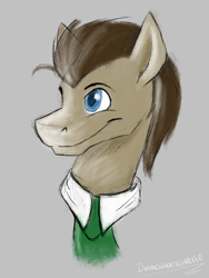 Size: 600x800 | Tagged: safe, artist:dunnowhattowrite, doctor whooves, doodle, necktie, sketch, solo