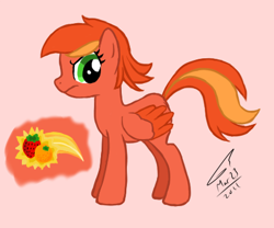 Size: 451x375 | Tagged: safe, artist:kudalyn, oc, oc only, oc:strawberry orange, ask, questionthekudas, solo, tumblr