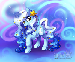 Size: 600x500 | Tagged: safe, artist:shinepawpony, oc, oc only, pony, unicorn, solo, stars