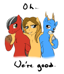 Size: 755x872 | Tagged: safe, artist:kudalyn, oc, oc only, oc:kudalyn, pony, ask, bipedal, harem, questionthekudas, tumblr