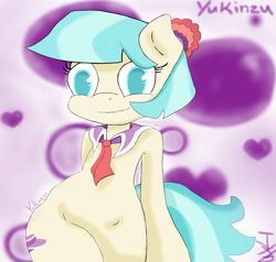 Size: 1200x1142 | Tagged: safe, artist:yukinzu, coco pommel, cute, digital art, necktie, solo